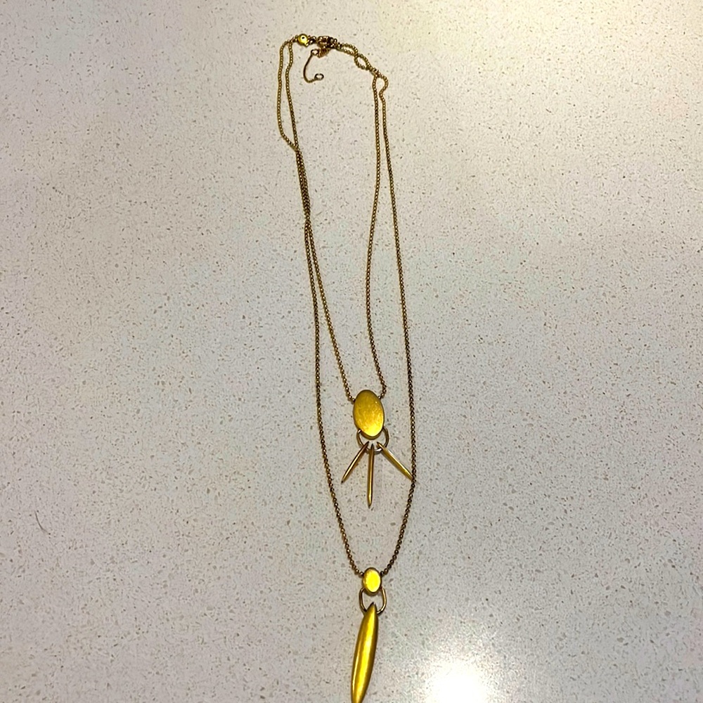 Madewell two tier long necklace - Faux gold